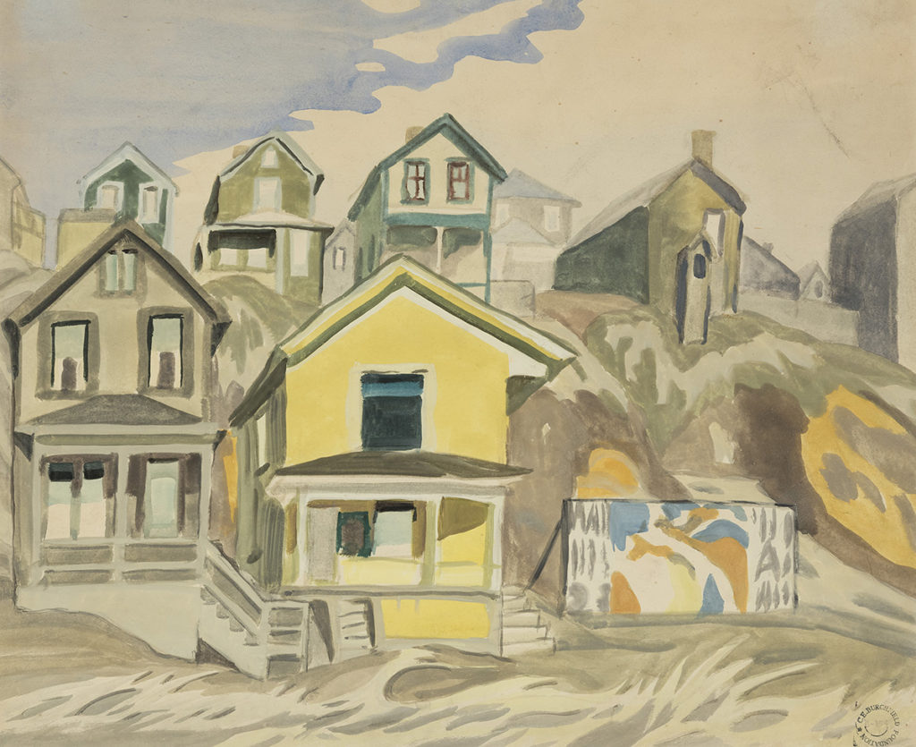 Billboard and Hillside Houses