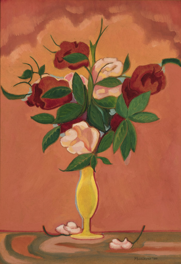 Flowers in a Yellow Vase
