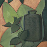Pot and Green Leaves
