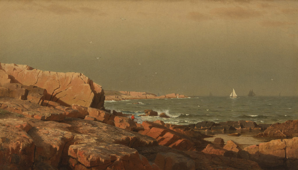 Rocky Coast with Fisherman